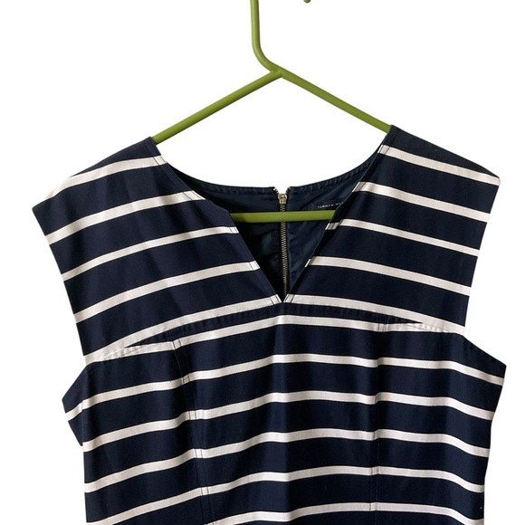 Tommy Hilfiger Navy and Yellow Striped Midi Dress - Picture 4 of 9